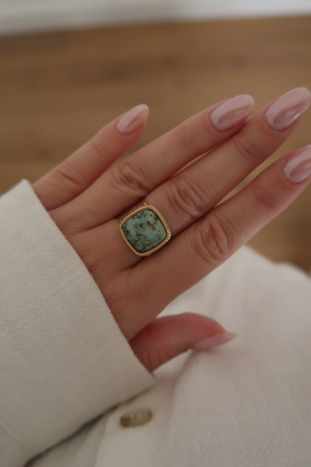 bague ajustable dore