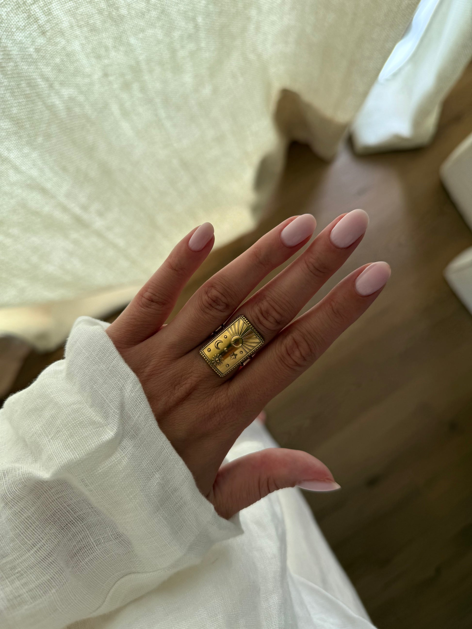 bague ajustable lune