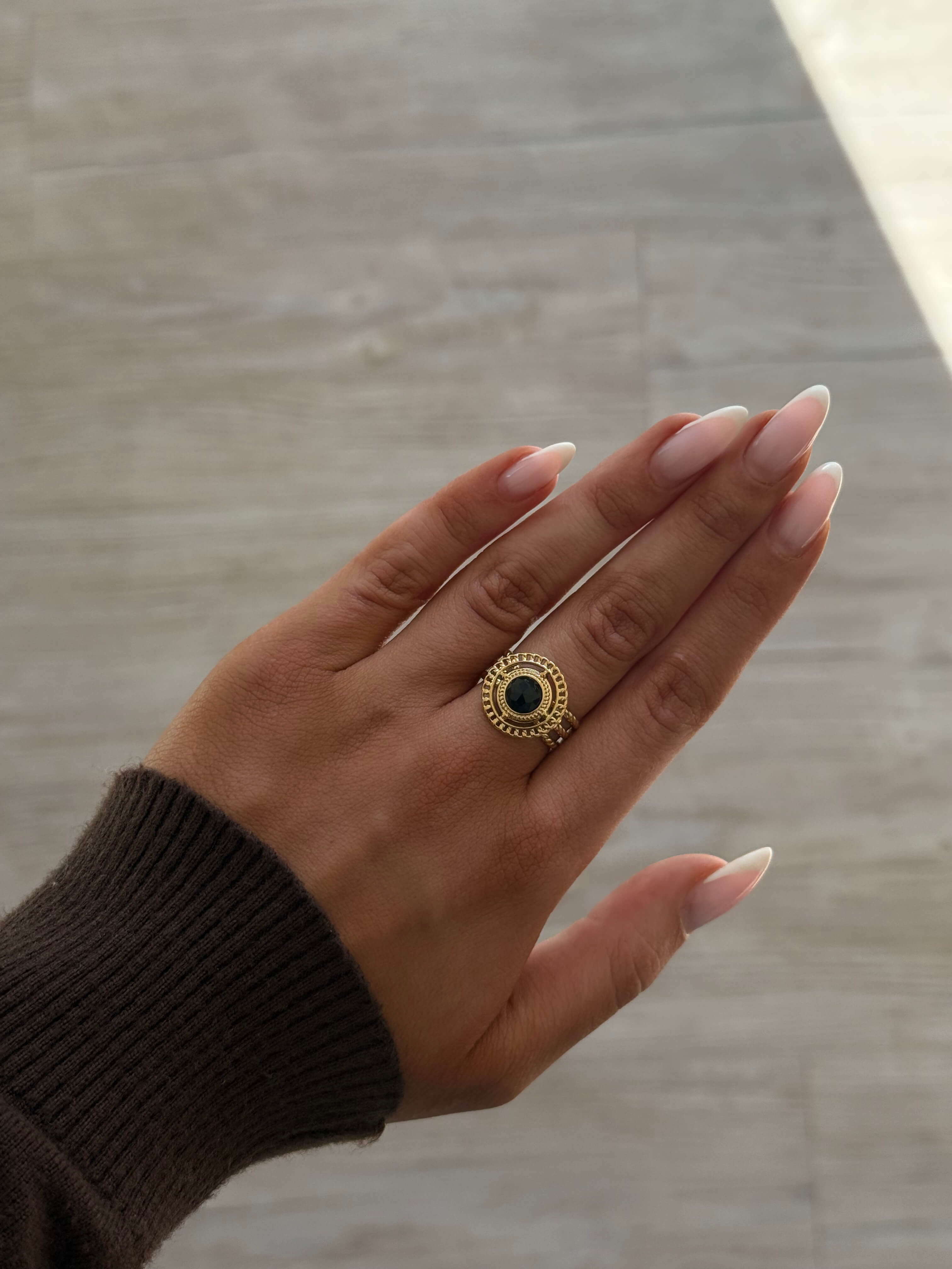 bague pierre naturelle onyx