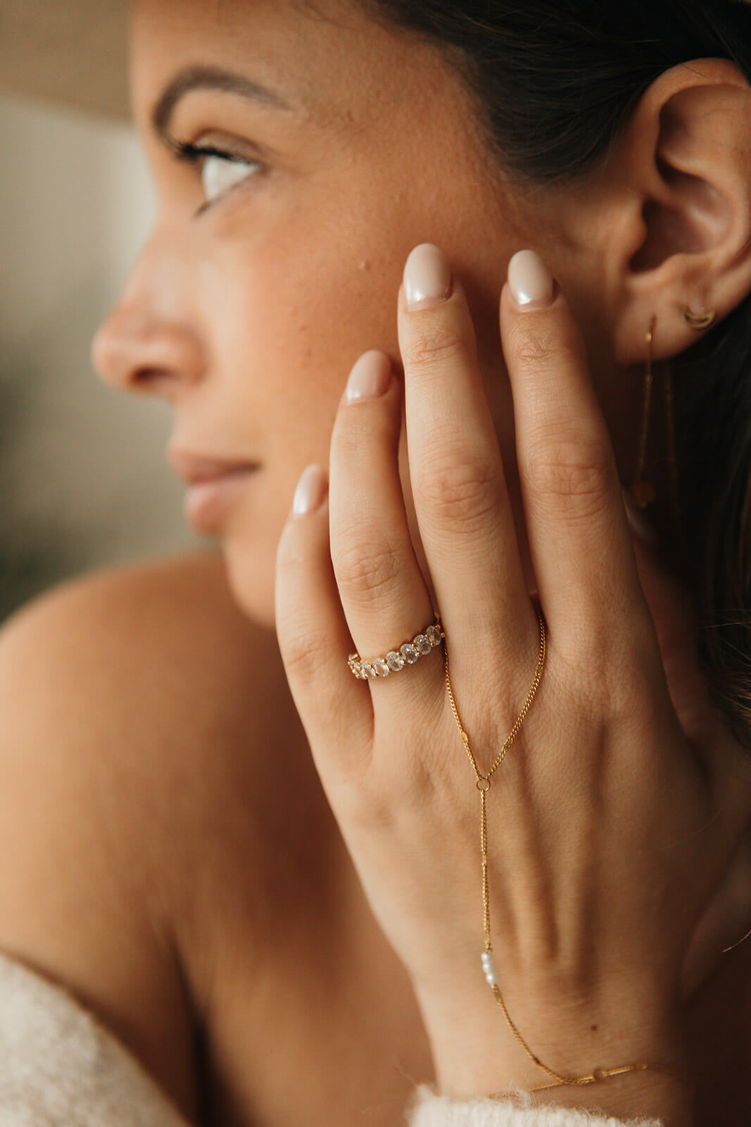 bague strass zircon dorés