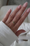bague dore pierre naturelle