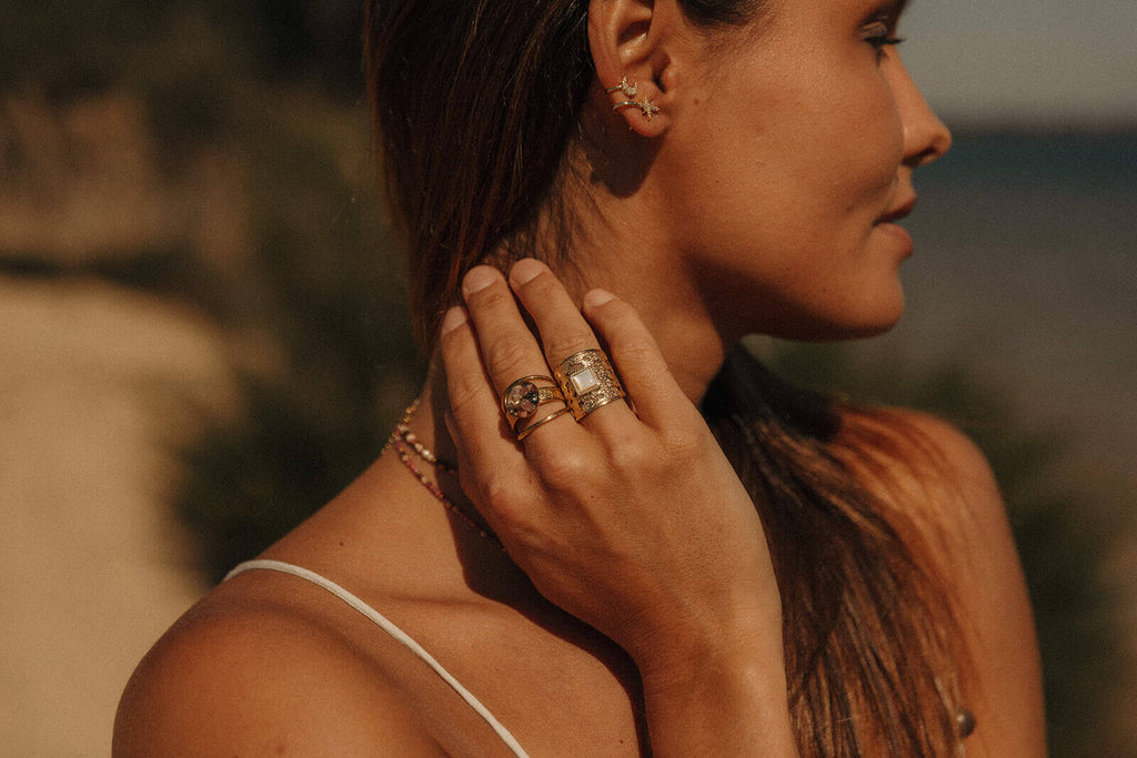 bague en acier inoxydable femmes
