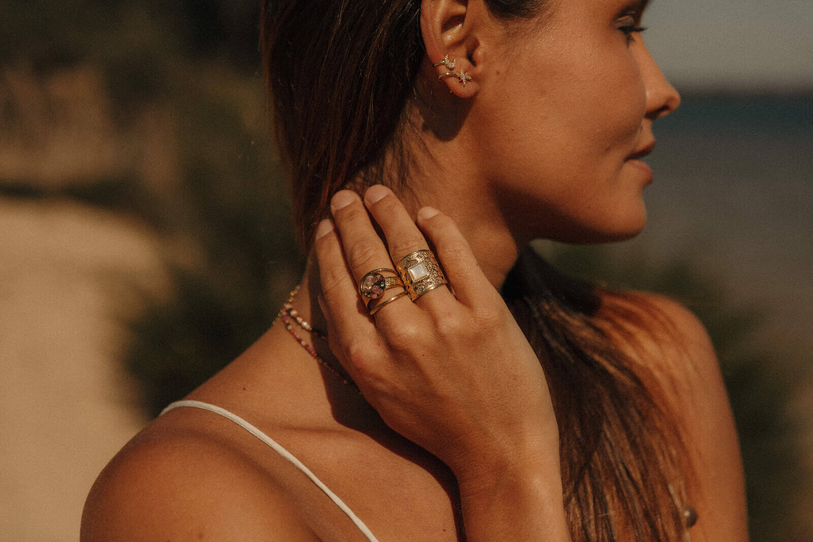bague en acier inoxydable femmes