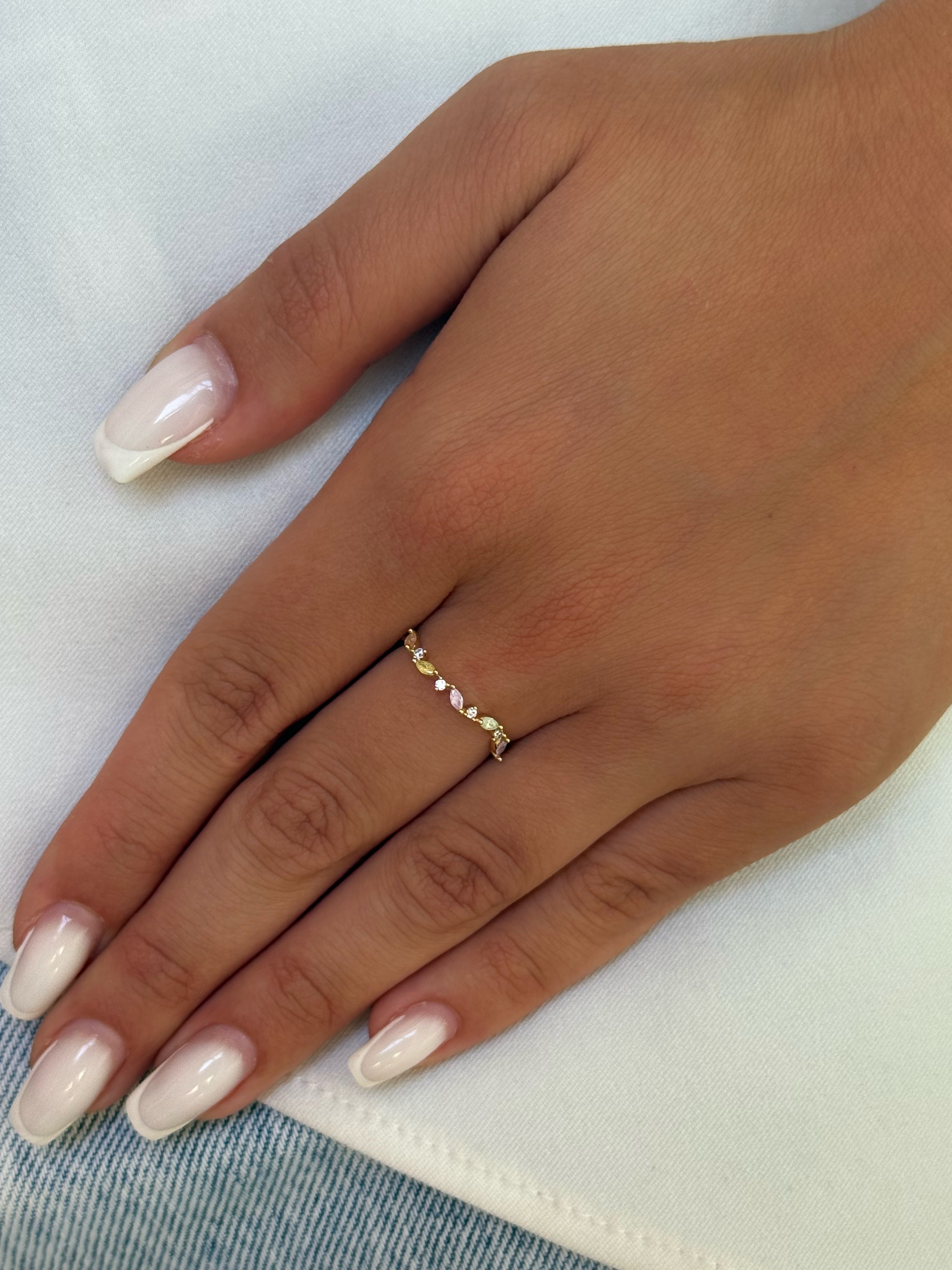 bague fine strass 
