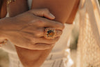 bague oeil de tigre femmes