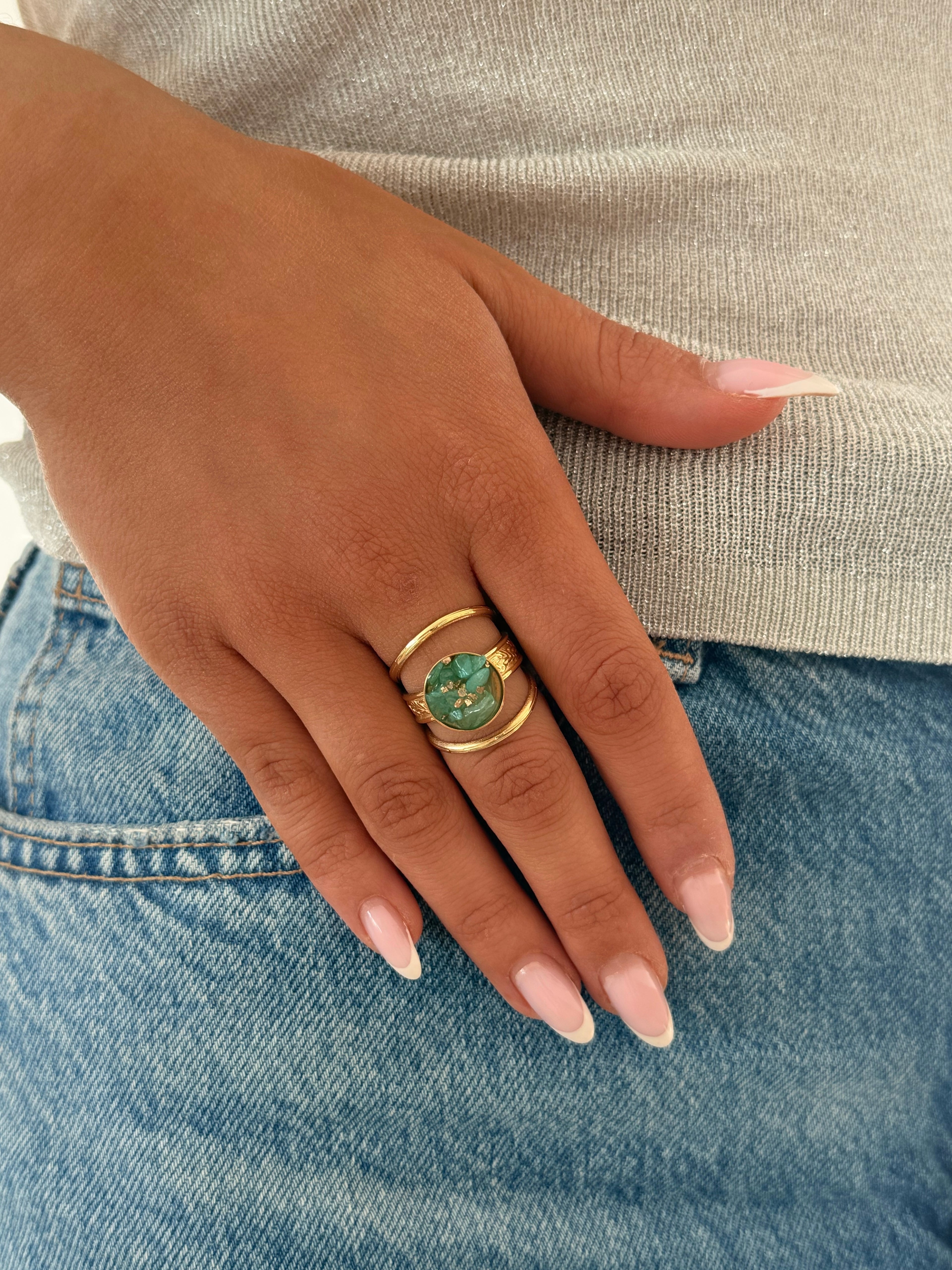 bague acier inoxydable femmes tendance