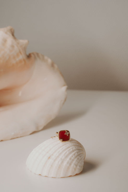 bague réglable rose