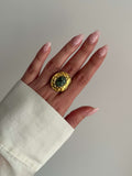 bague volumineuse pierre naturelle