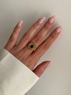 bague pierre naturelle onyx