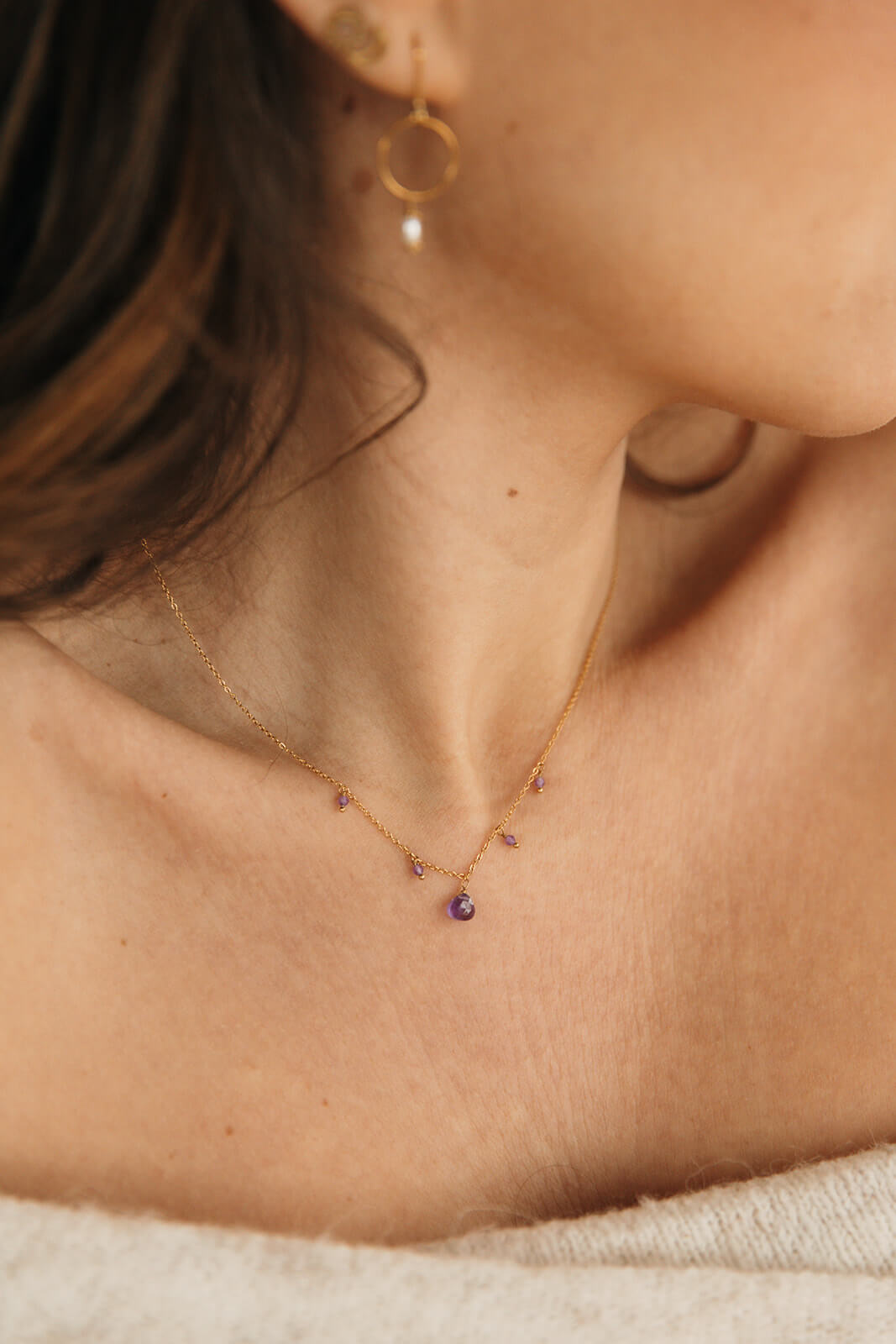 bijou améthyste pour femmes