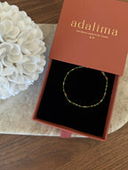 Bracelet Yaelle à perles, en acier inoxydable doré – bijou Adalima