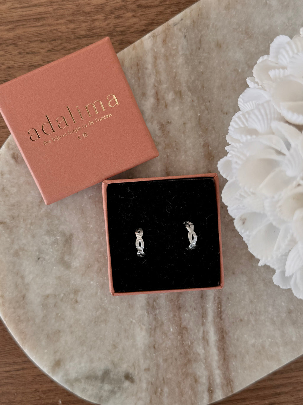 boucles d'oreille argenté en acier inoxydable femmes