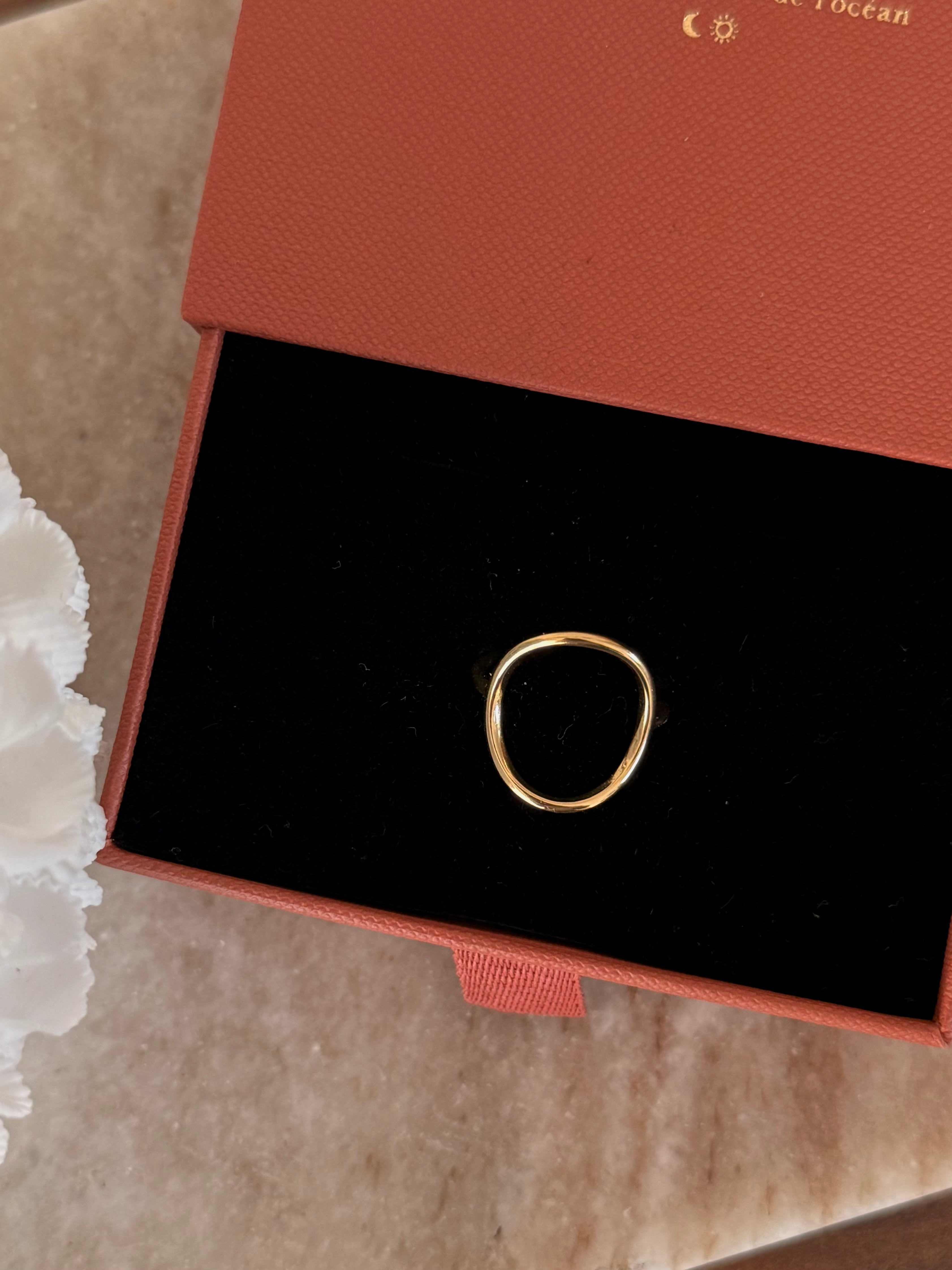 bague en forme de cercle en acier inoxydable pour femmes
