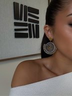 Boucles d’oreilles Naim à perles, en acier inoxydable doré – bijou Adalima