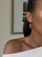 Boucles d’oreilles Ysé en acier inoxydable doré – bijou Adalima