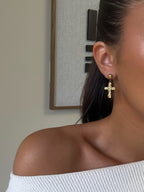 Boucles d’oreilles Ysé en acier inoxydable doré – bijou Adalima