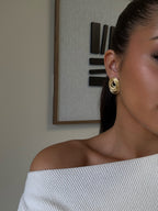 Boucles d’oreilles Ovah en acier inoxydable doré – bijou Adalima