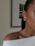 Boucles d’oreilles Ovah en acier inoxydable doré – bijou Adalima