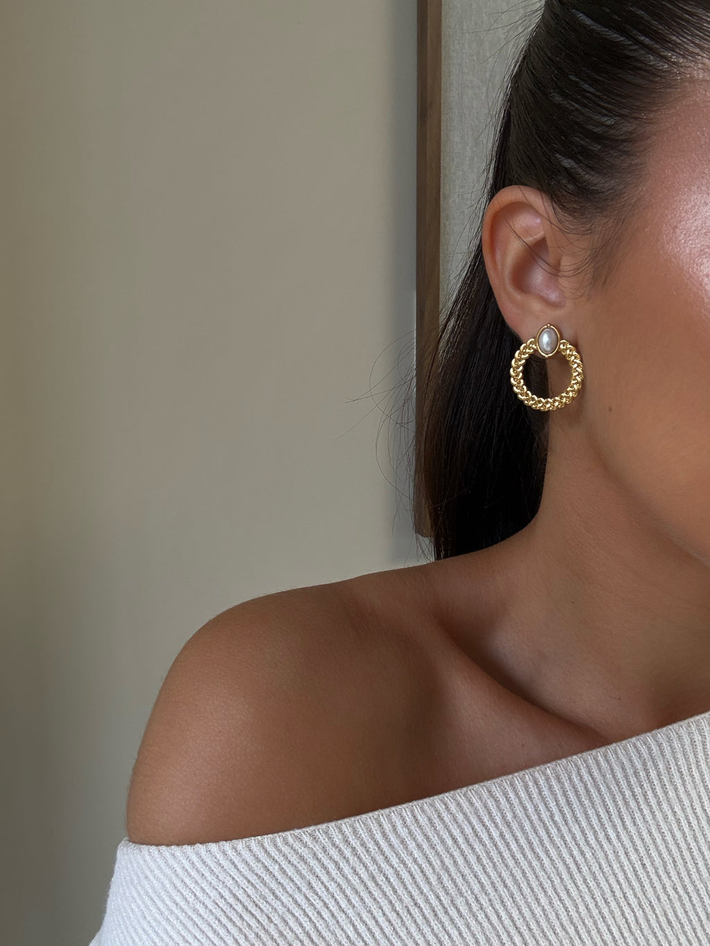 Boucles d’oreilles Alice en acier inoxydable doré – bijou Adalima