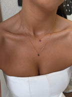 Collier Alicia en pierres naturelles et acier inoxydable doré – bijou Adalima