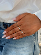 bagues dorées à strass tendances pour femmes