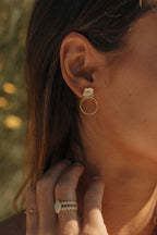 boucles d'oreille tendance en acier inoxydable