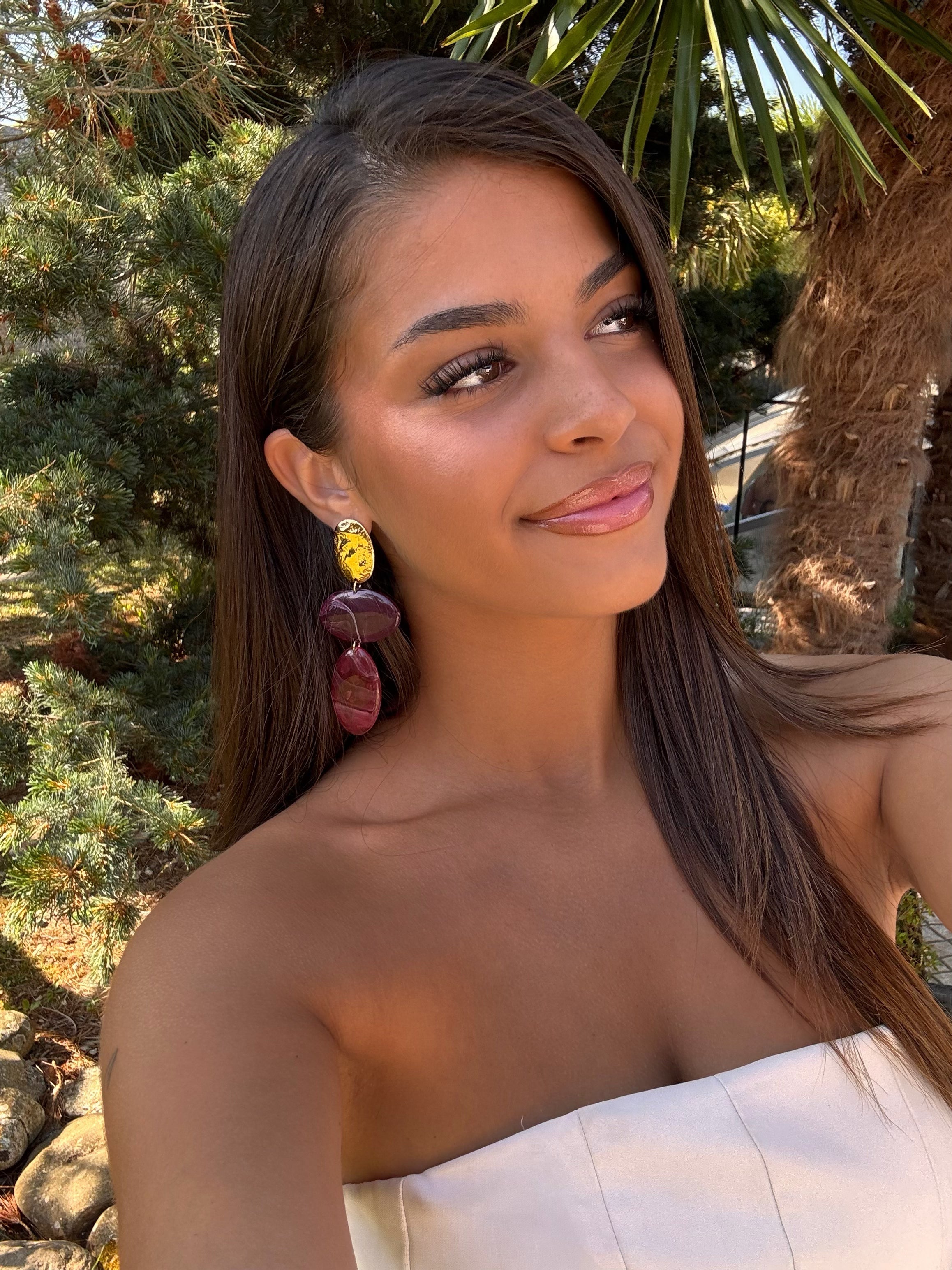 boucles d'oreilles en acier inoxydable volume esprit bohème pour femmes 