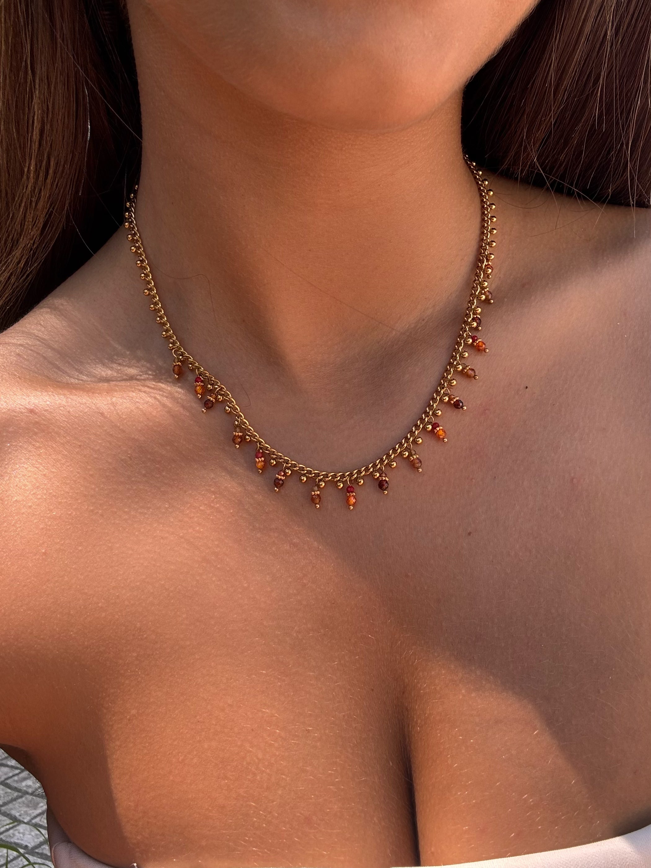 Bijoux en acier inoxydable colorés pour l'été 