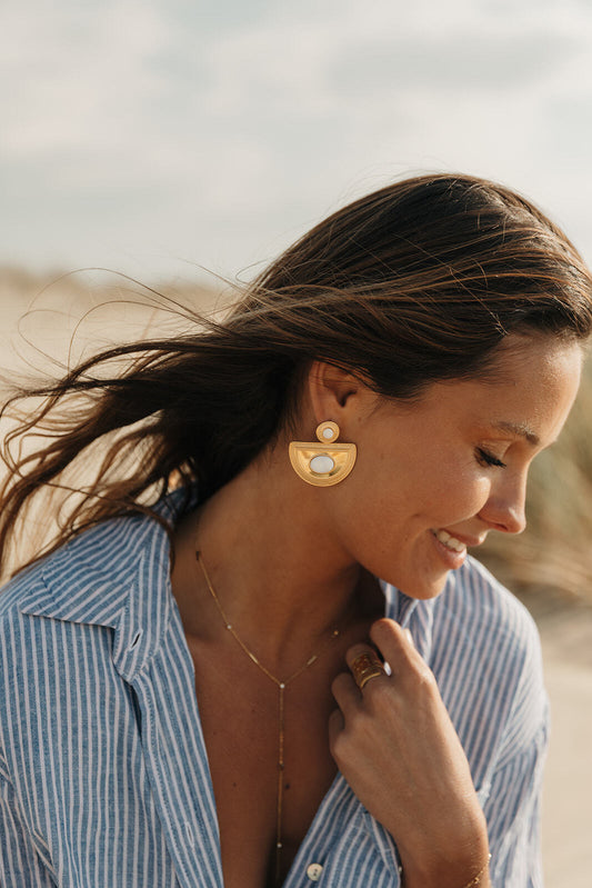 boucles d'oreilles nacre