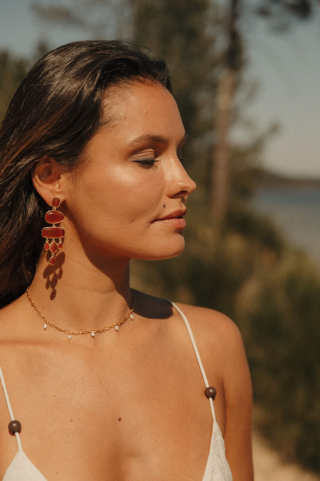 bijoux féminin acier inoxydable perle d'eau douce