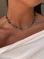 Collier tendance pour femmes en pierres naturelles colorées