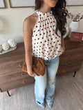 blouse fluide à pois pour femmes