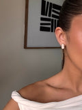 boucles d'oreilles pendante en acier inoxydable