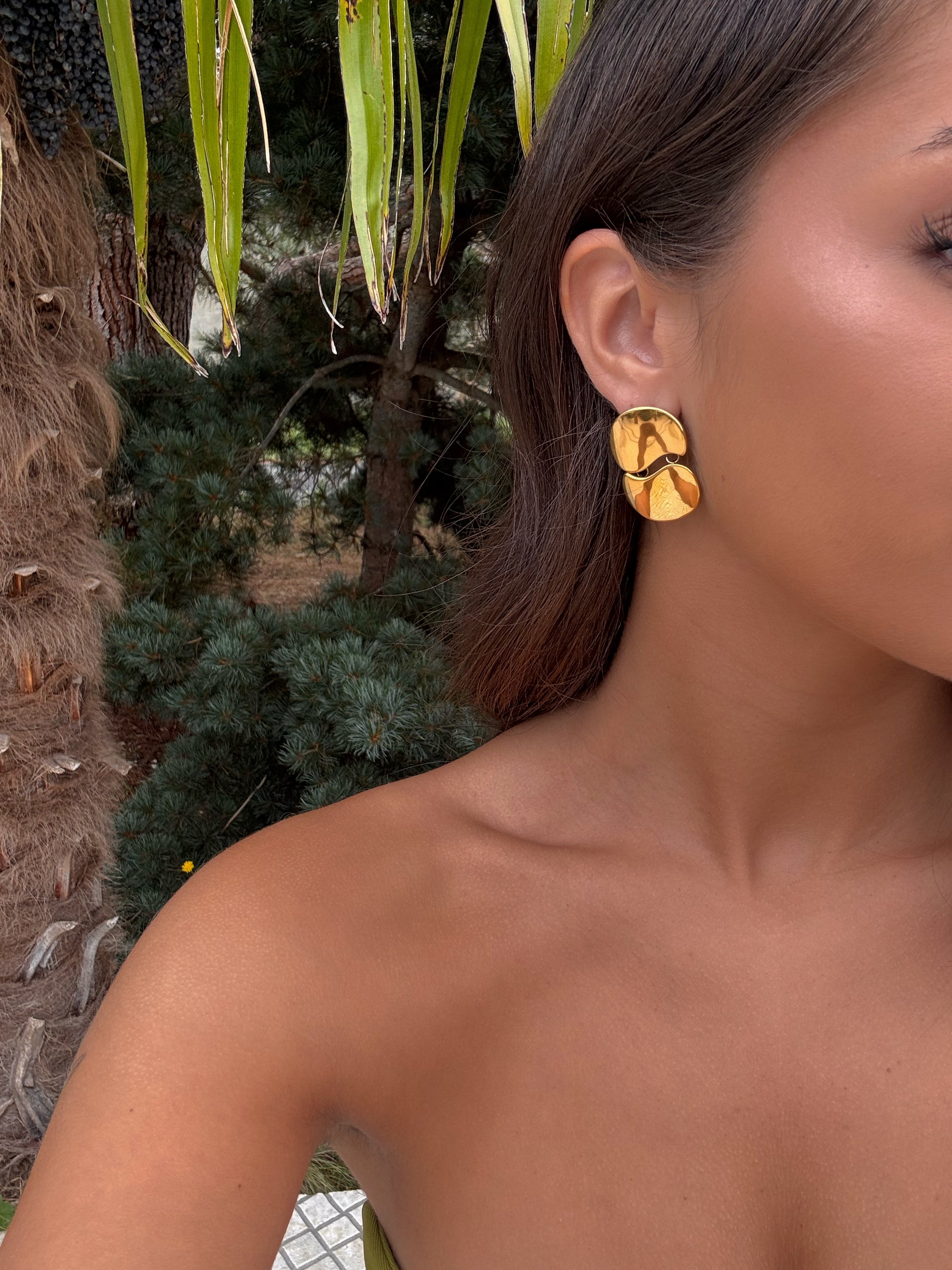 boucles d'oreilles en acier inoxydable pour femmes