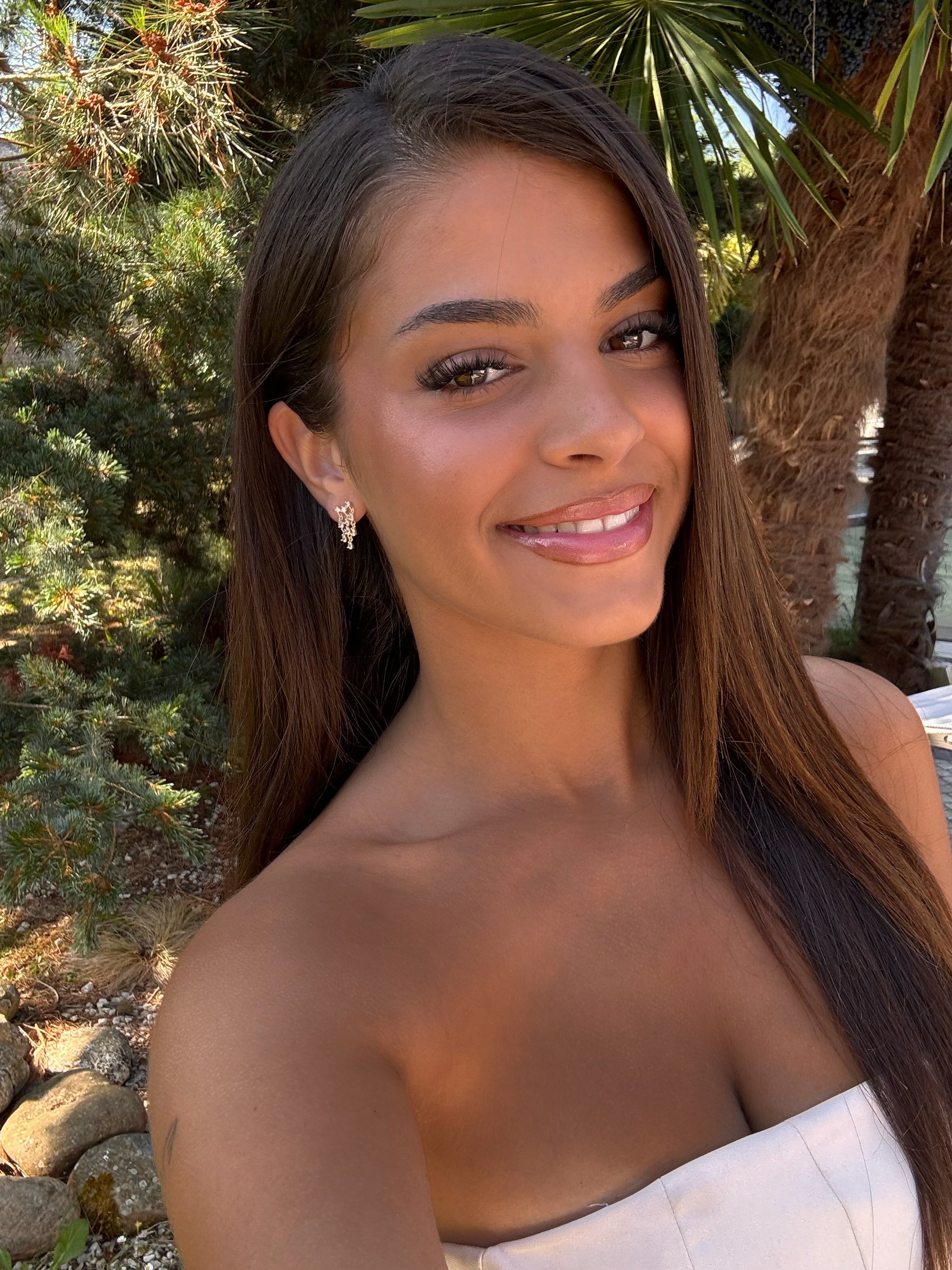 boucles d'oreilles élégantes à strass pour femmes