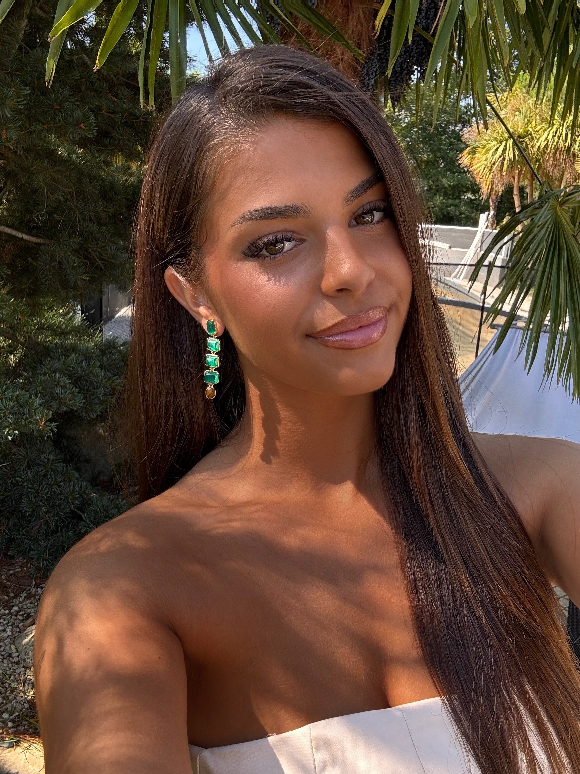 boucles d'oreilles pendantes colorées tendances pour femmes