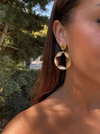 Boucles d'oreilles en acier inoxydable  colorées pour femmes