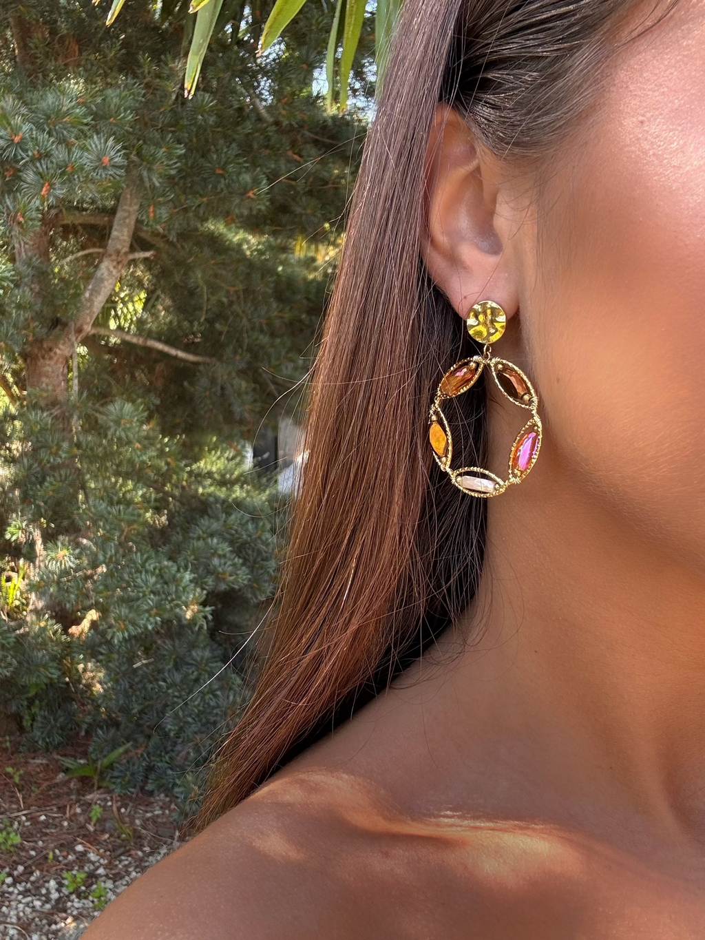 Boucles d'oreilles colorées pour femmes