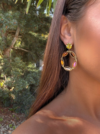 Boucles d'oreilles colorées pour femmes