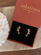boucles d'oreilles pendantes en pierre de soleil pour femmes