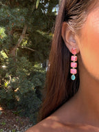 boucles d'oreilles pendantes colorées tendances