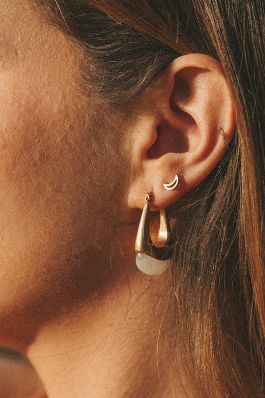 boucles d'oreilles blanche