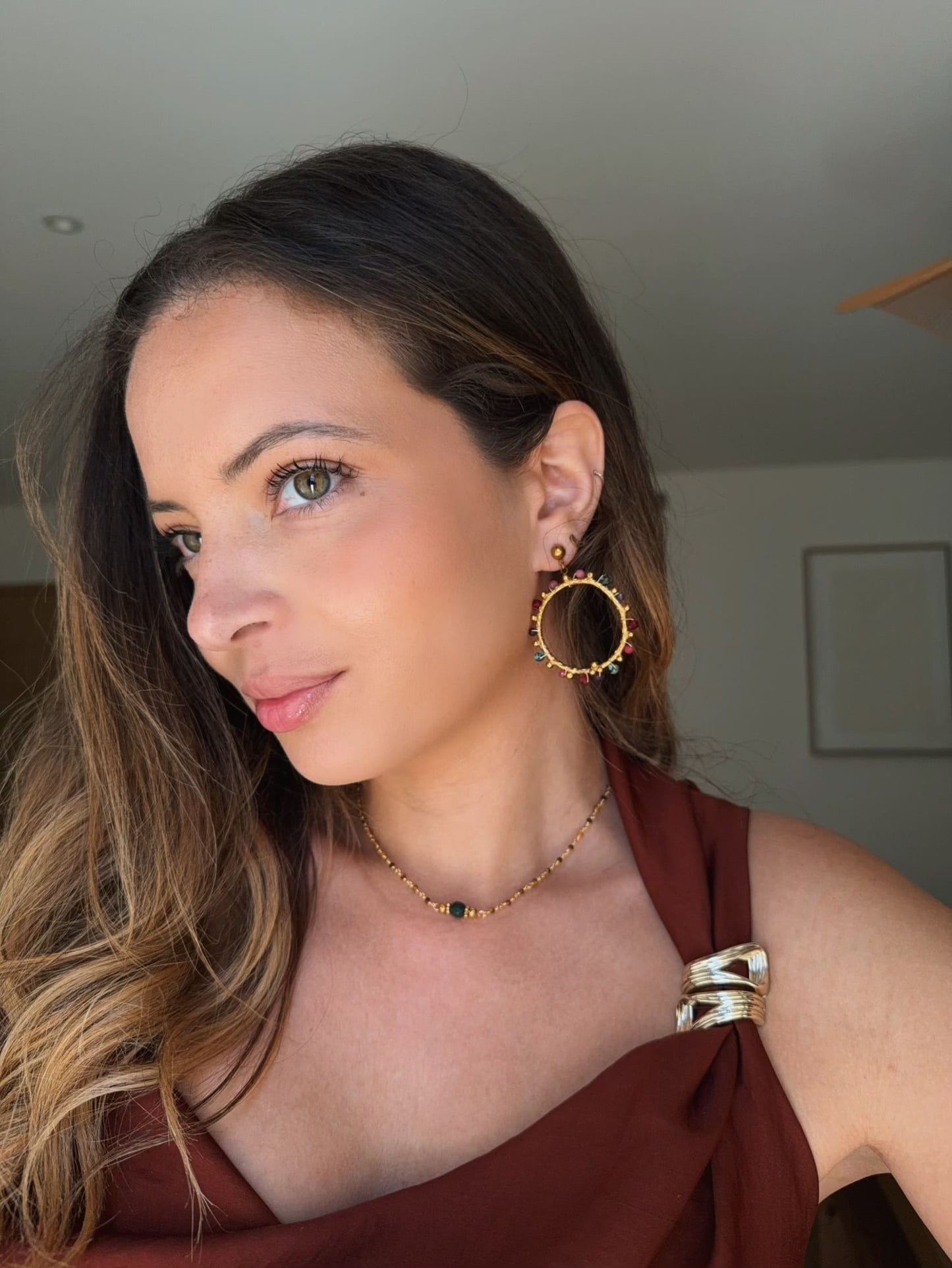 boucles d'oreilles colores femme