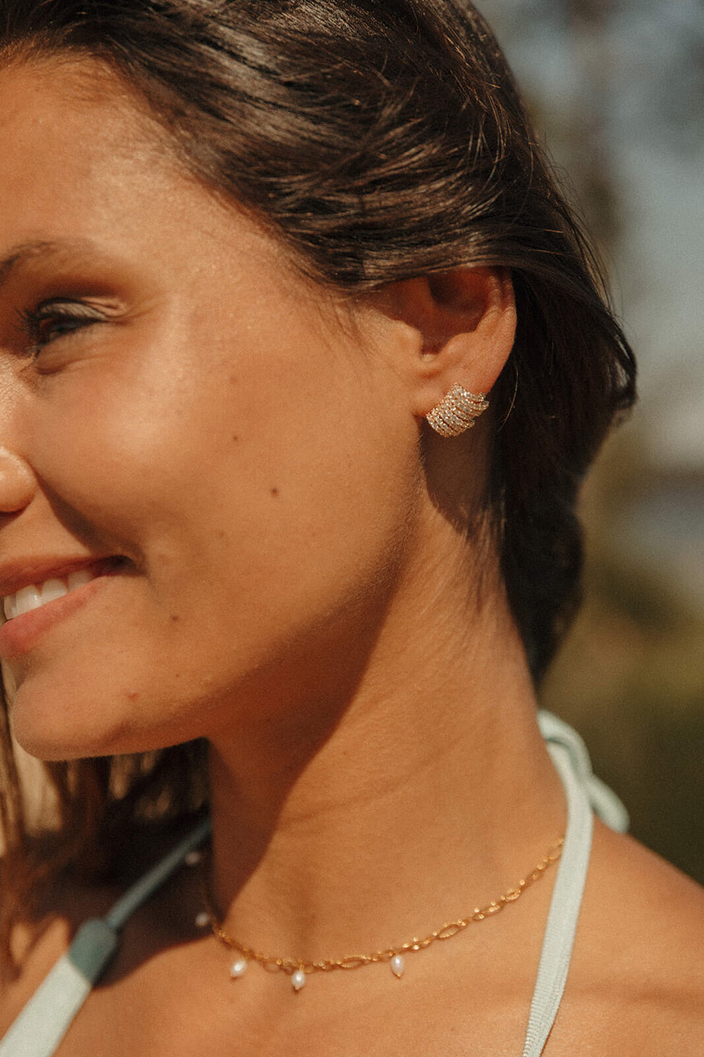 boucles d'oreilles femmes strass
