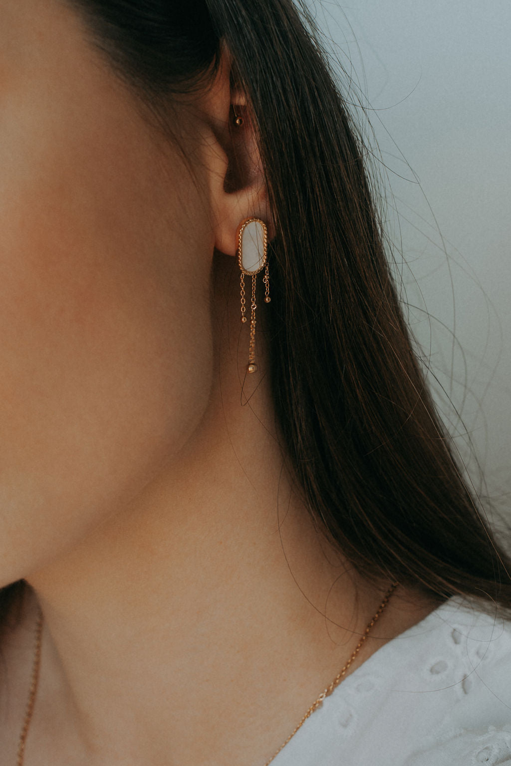 boucles d'oreilles nacre femme