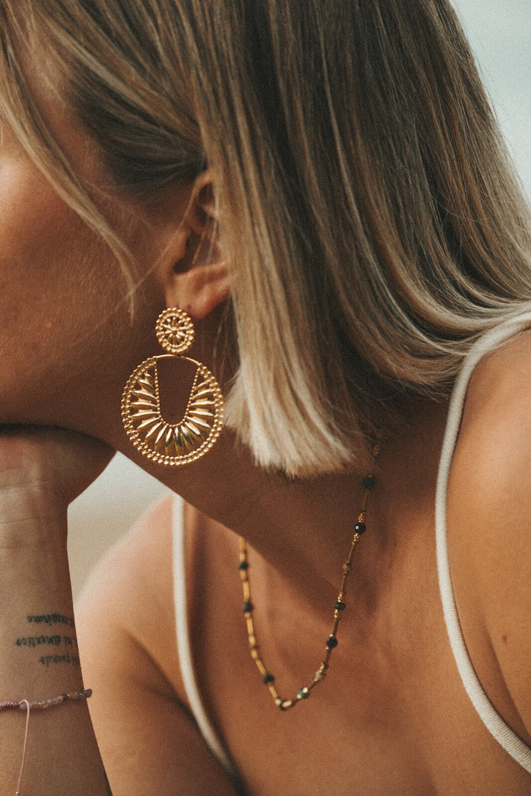 boucles d'oreille doré