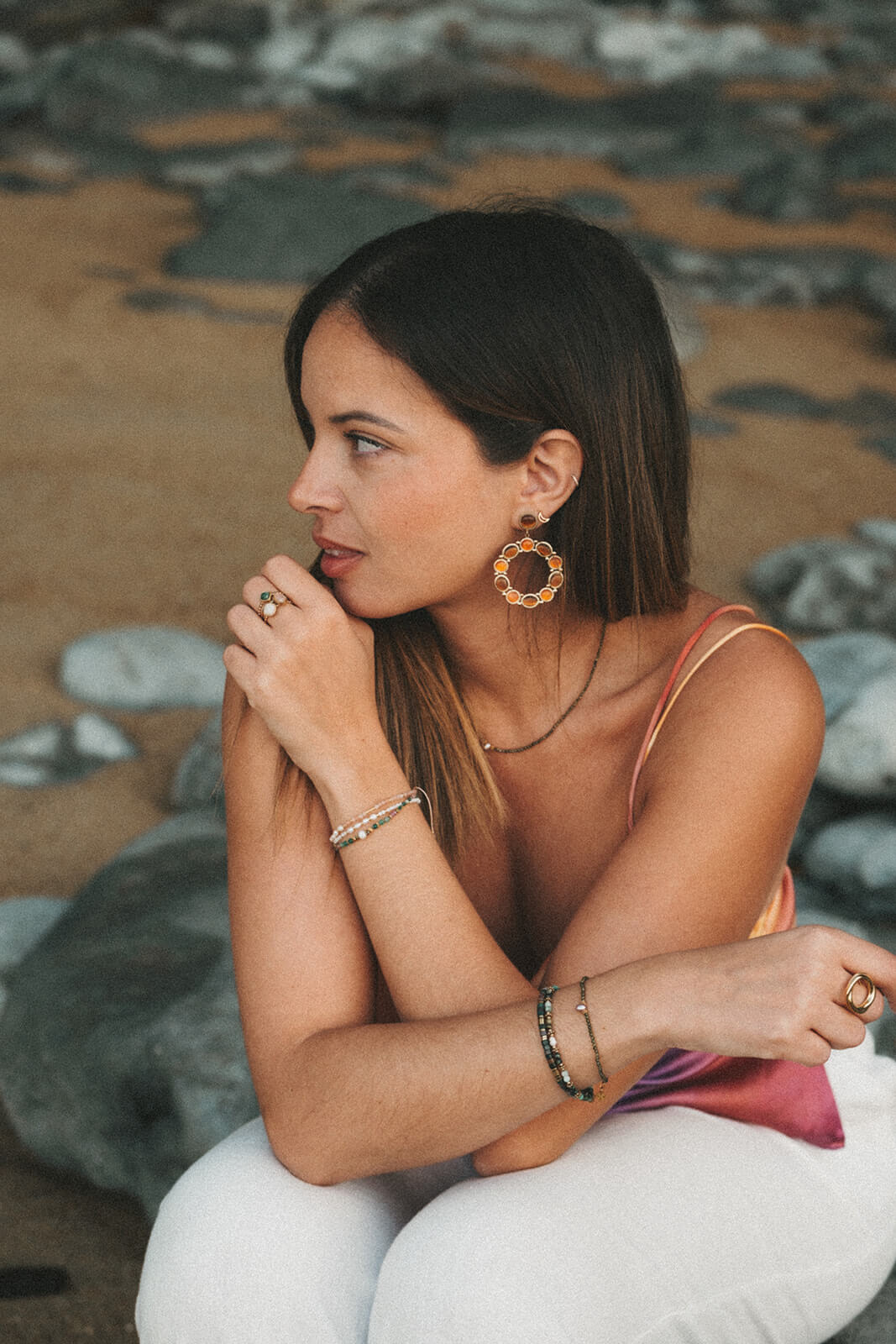 boucles d'oreilles perles