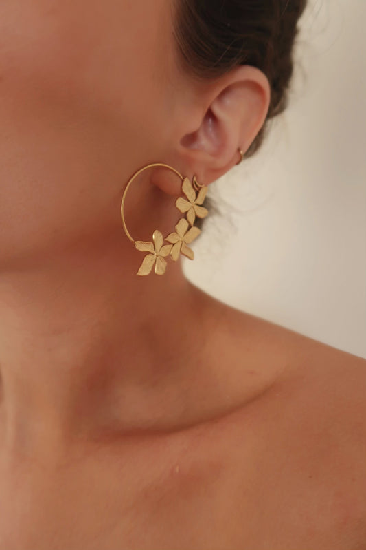 boucles d'oreilles dorée tendance