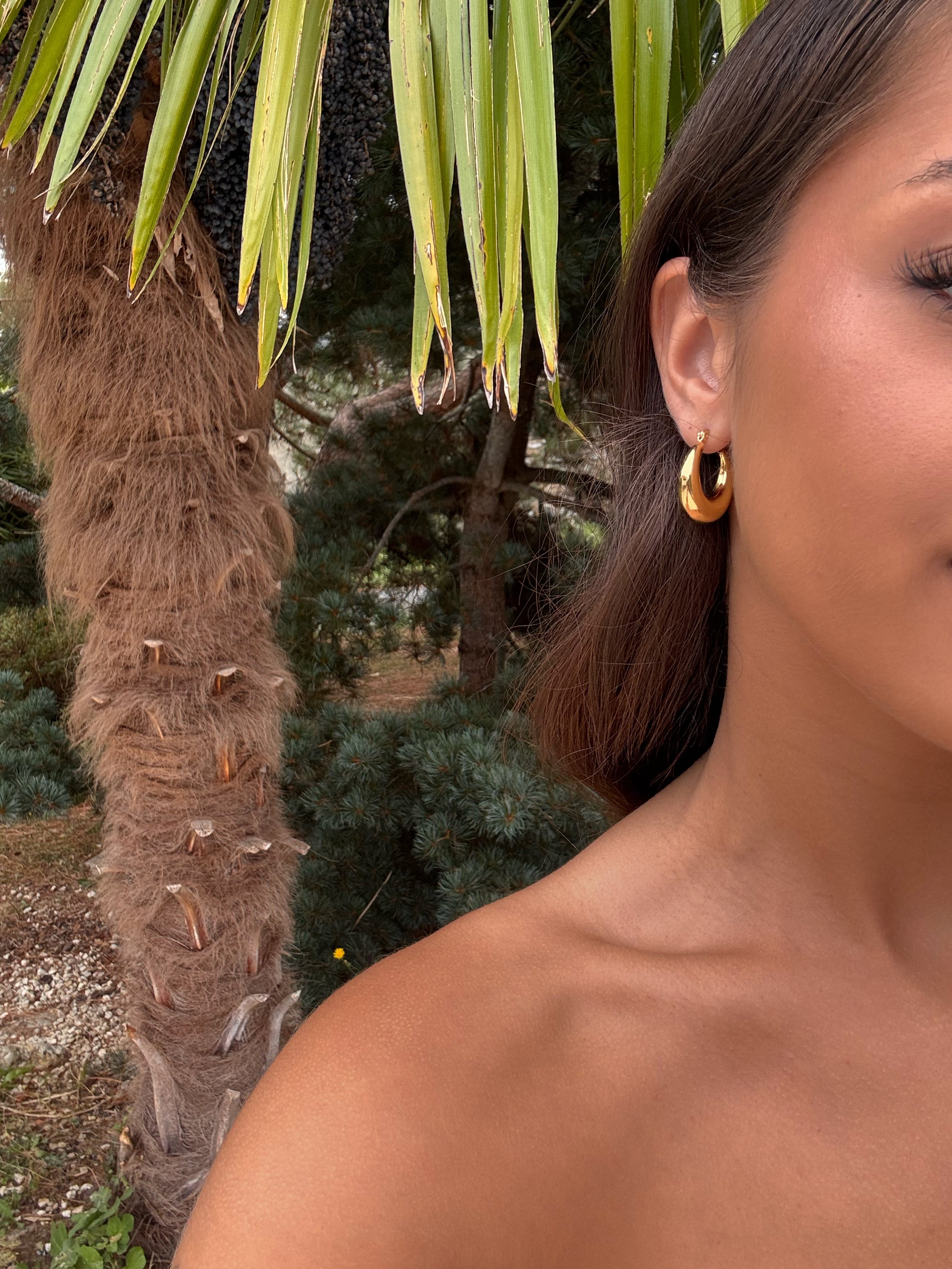 Boucles d'oreilles créoles en acier inoxydable