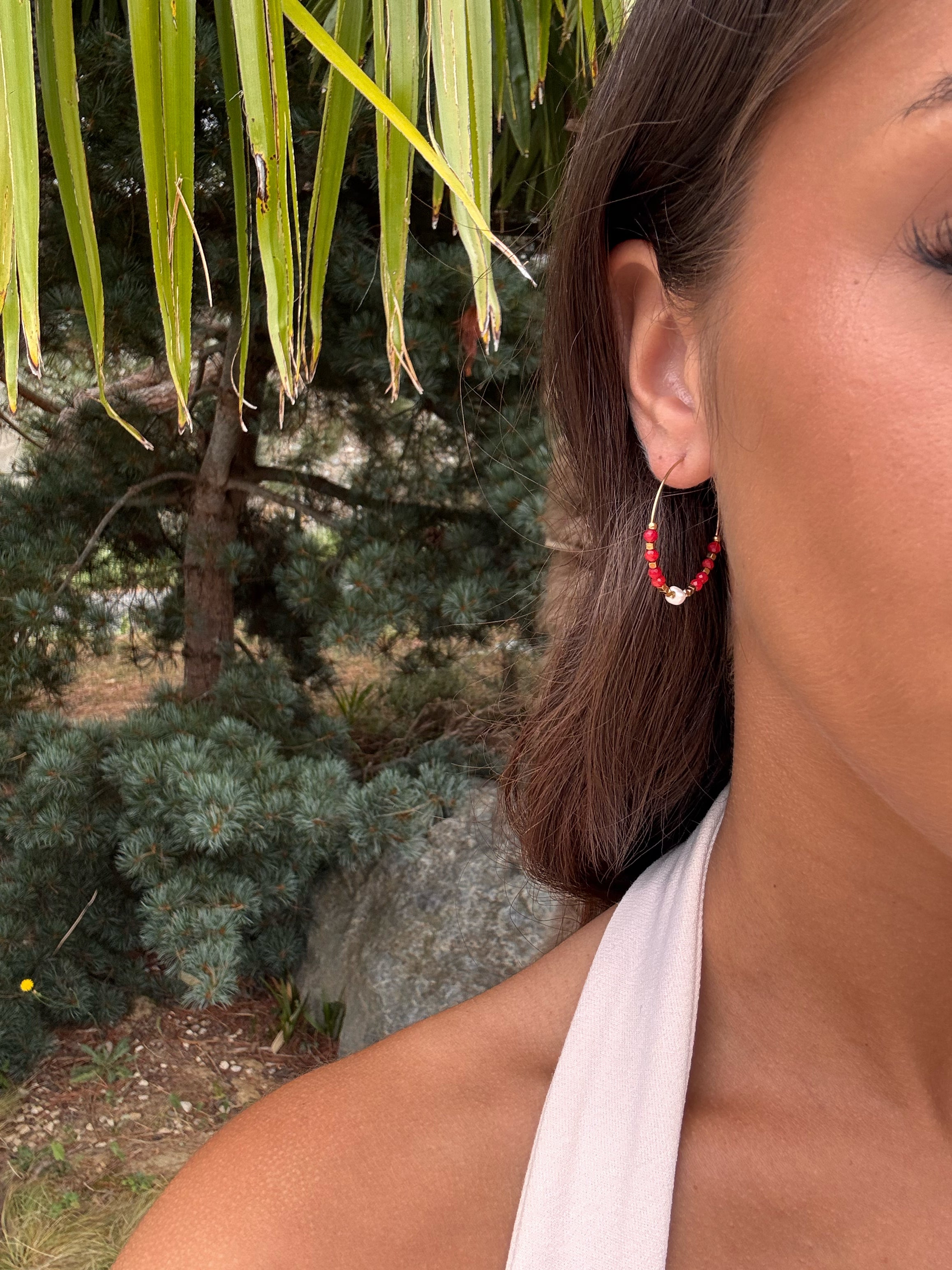 boucles d'oreilles en acier inoxydable